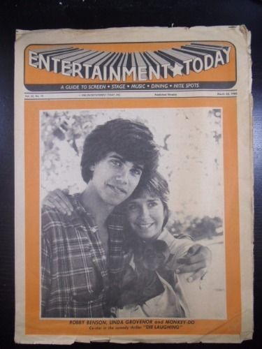 ENTERTAINMENT TODAY magazine side cover 28 March 1980