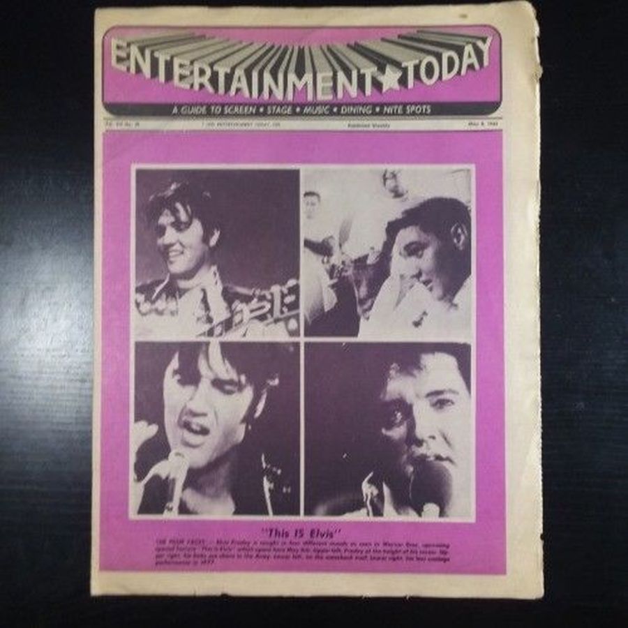 ENTERTAINMENT TODAY magazine side cover 8 May 1981