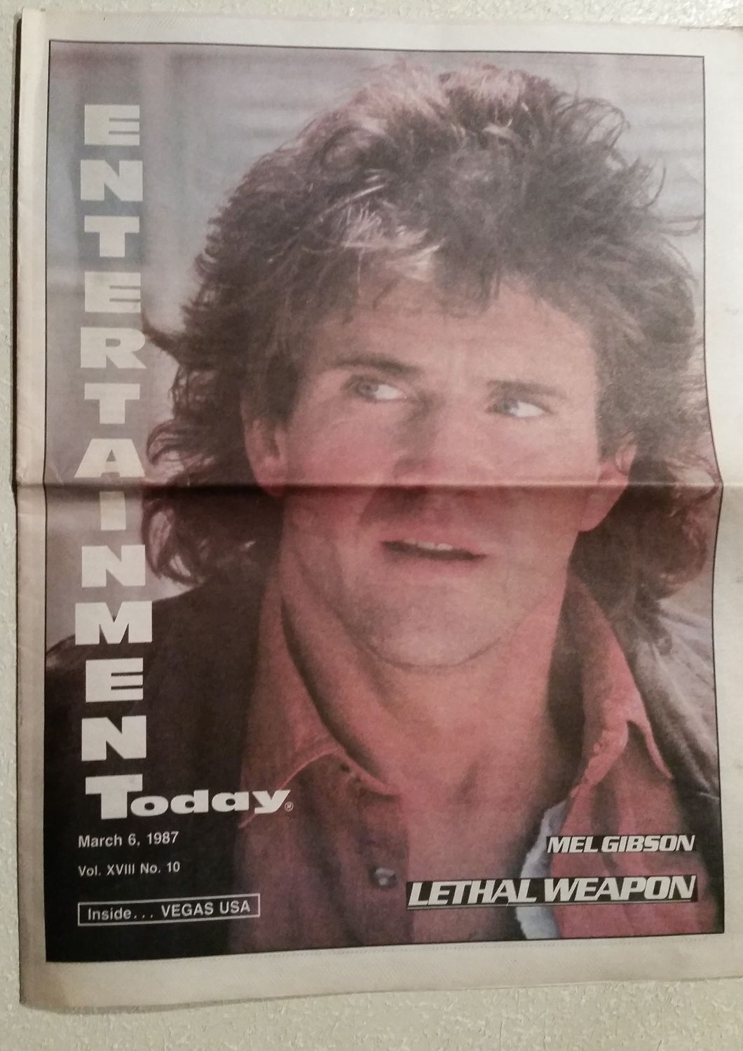 ENTERTAINMENT TODAY magazine side cover  Vol 18 No 10 6 March 1987