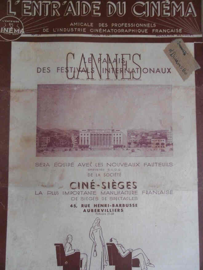 ENTR AIDE DU CINEMA | L magazine side cover Issue 31  June 1947
