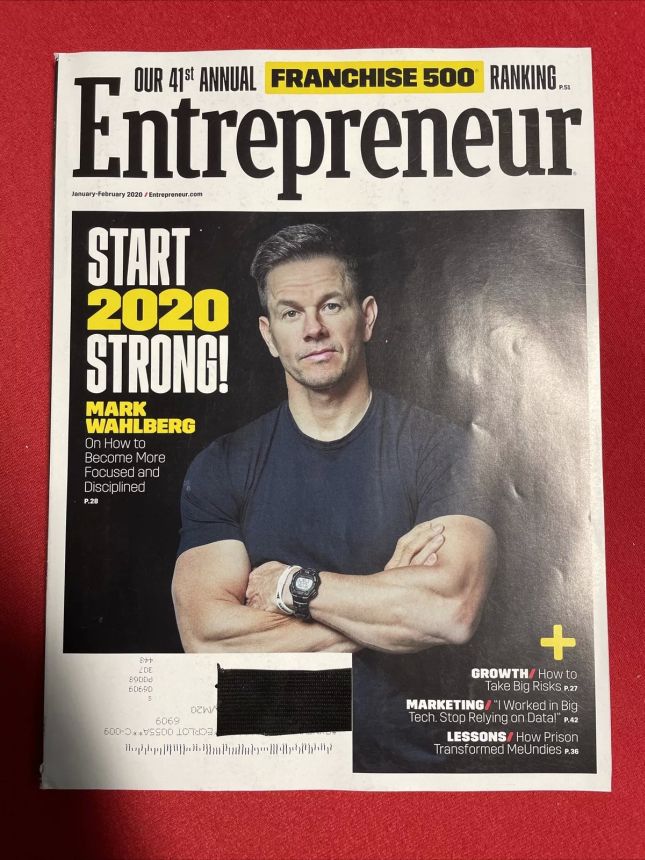 ENTREPRENEUR magazine side cover  January/February 2020