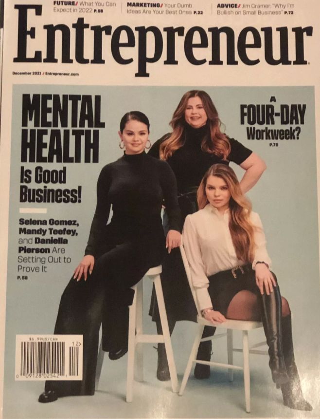 ENTREPRENEUR magazine side cover  December 2021