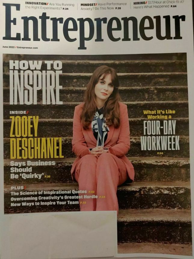 ENTREPRENEUR magazine side cover  June 2022