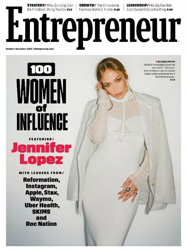 ENTREPRENEUR magazine side cover  October/November 2022