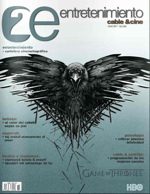 ENTRETENIMIENTO magazine side cover April 2014