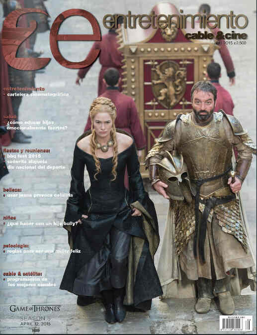 ENTRETENIMIENTO magazine side cover April 2015