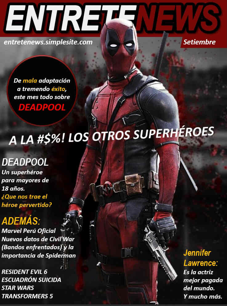 ENTRETENEWS CINE magazine side cover September 2015