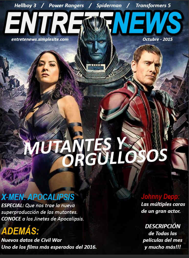 ENTRETENEWS CINE magazine side cover October 2015