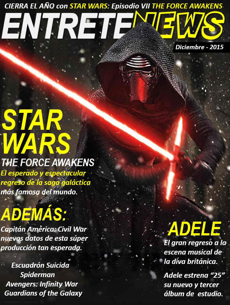 ENTRETENEWS CINE magazine side cover December 2015