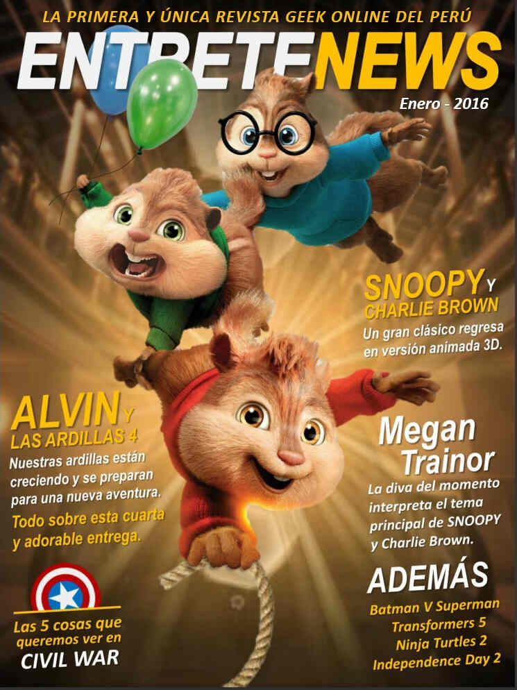 ENTRETENEWS CINE magazine side cover January 2016