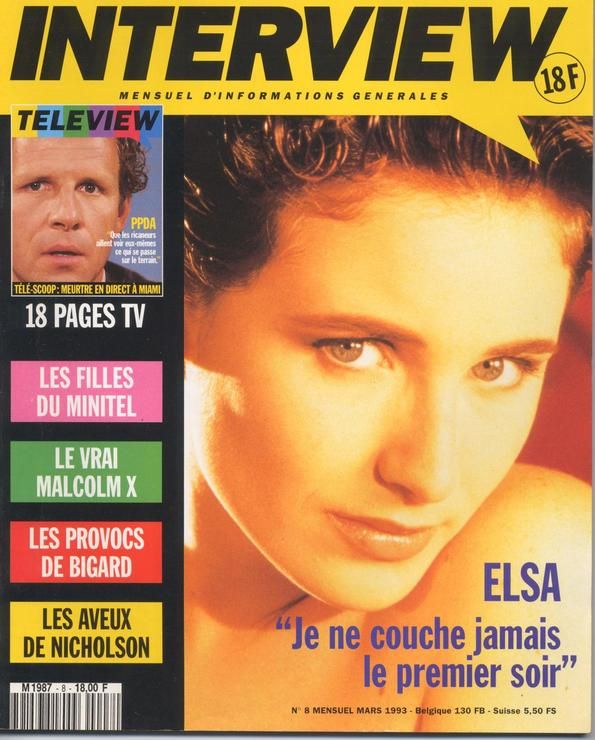 ENTREVUE magazine side cover Issue 8 March 1993