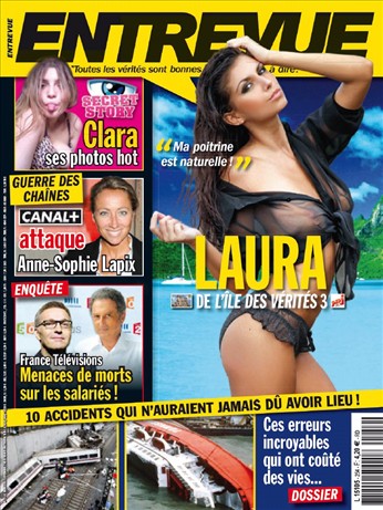 ENTREVUE magazine side cover Issue 254 September 2013
