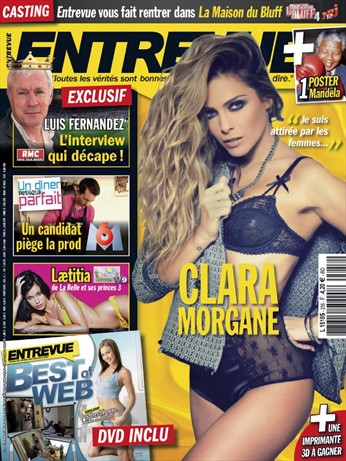 ENTREVUE magazine side cover Issue 258 January 2014