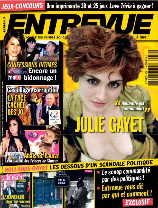 ENTREVUE magazine side cover Issue 259 February 2014