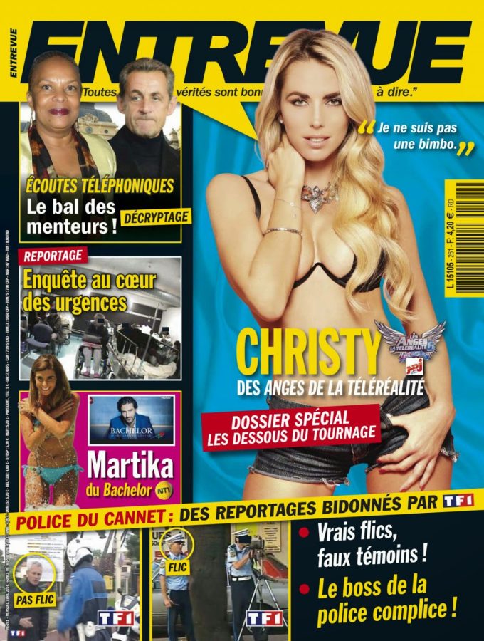 ENTREVUE magazine side cover Issue 261 April 2014