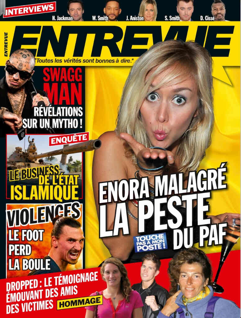 ENTREVUE magazine side cover Issue 272 April 2015