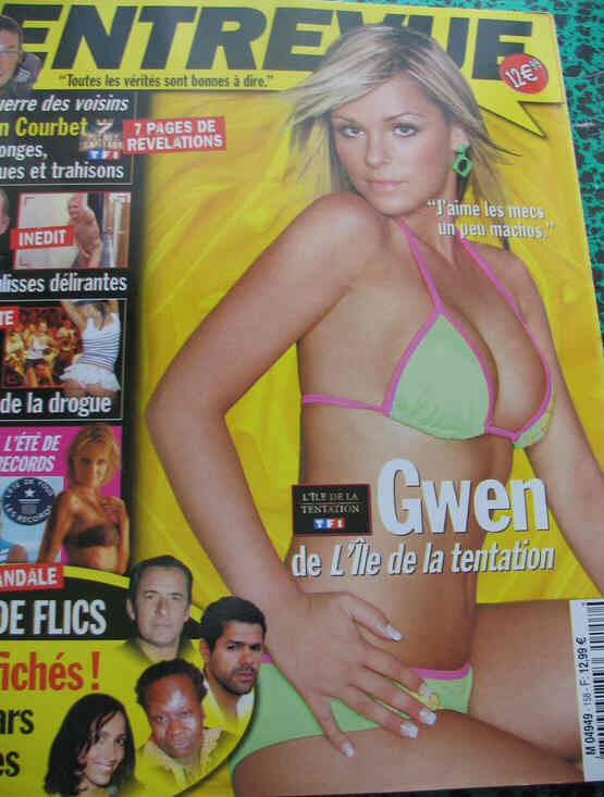 ENTREVUE magazine side cover Issue 158 September 2005