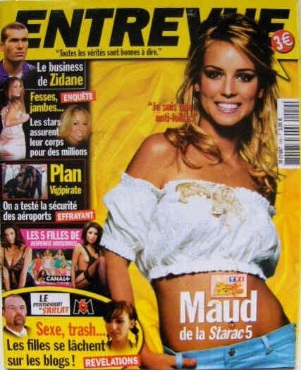 ENTREVUE magazine side cover Issue 159 October 2005