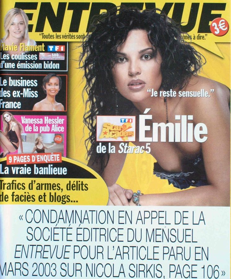 ENTREVUE magazine side cover Issue 161 December 2005