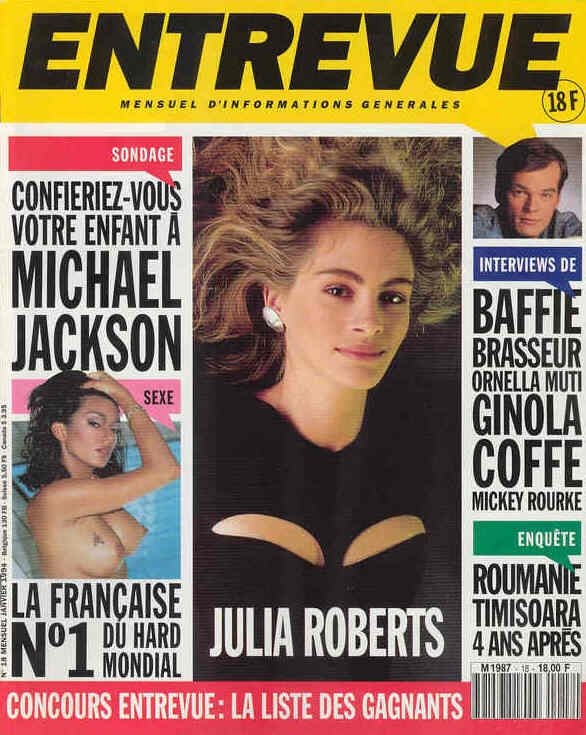 ENTREVUE magazine side cover Issue 18 January 1994