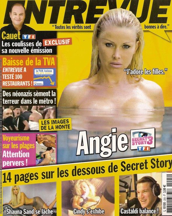 ENTREVUE magazine side cover Issue 205 August 2009