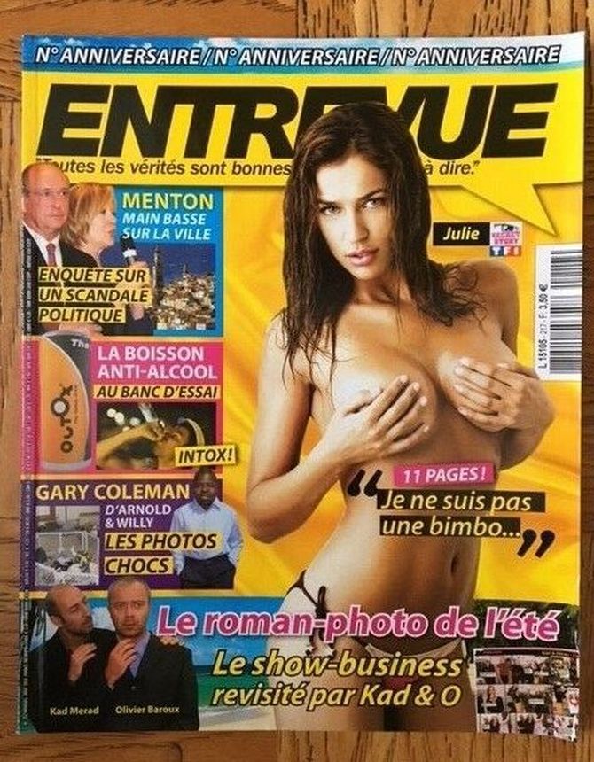 ENTREVUE magazine side cover Issue 217 August 2010