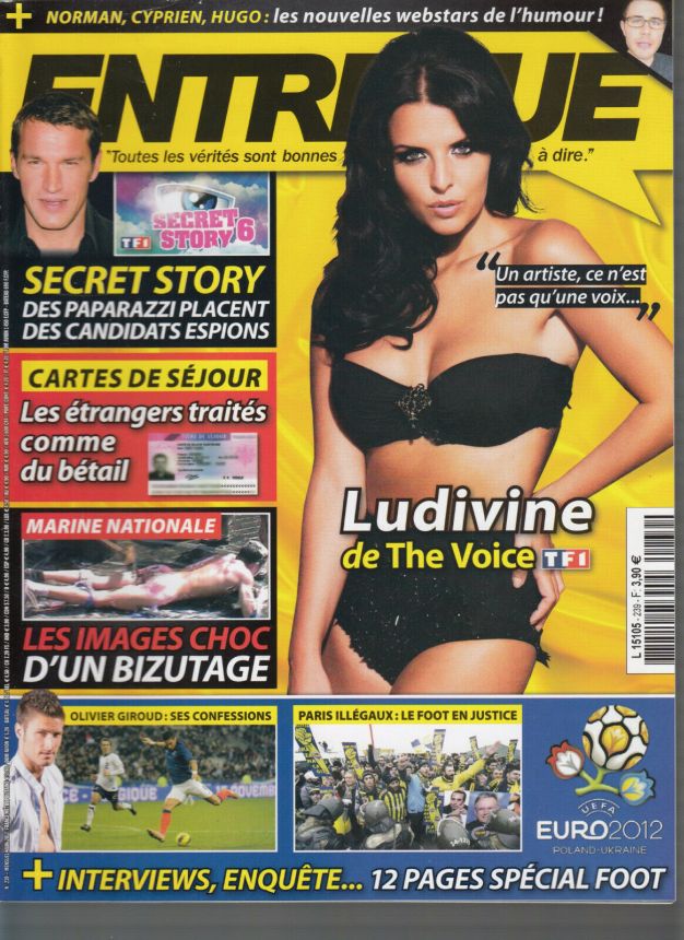 ENTREVUE magazine side cover Issue 239 June 2012