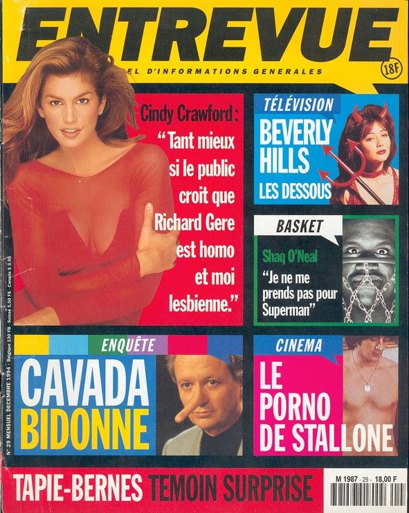 ENTREVUE magazine side cover Issue 29 December 1994