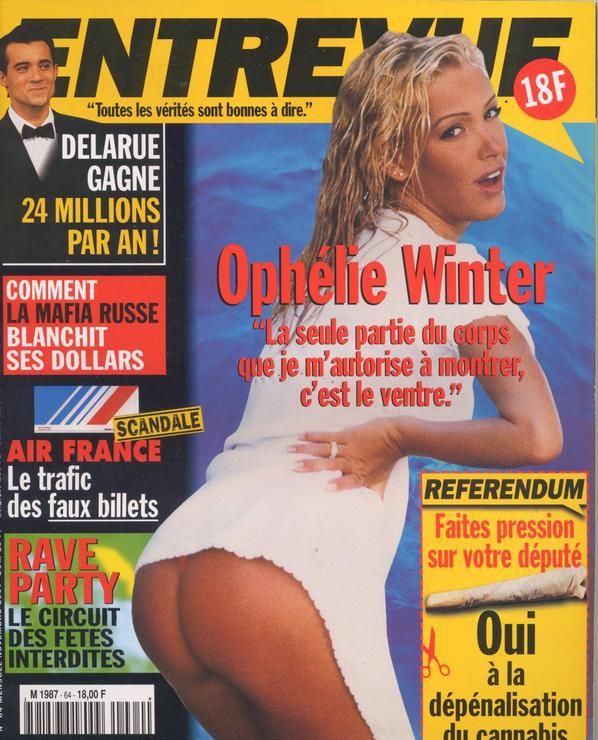 ENTREVUE magazine side cover Issue 64 November 1997