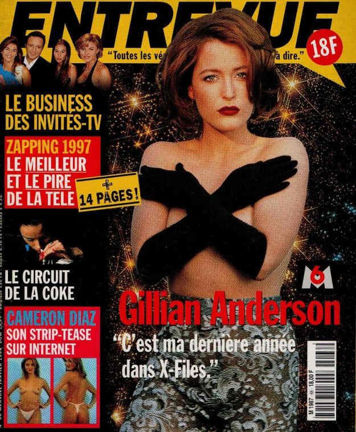 ENTREVUE magazine side cover Issue 66 January 1998