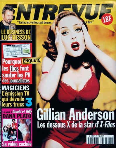ENTREVUE magazine side cover Issue 75 October 1998