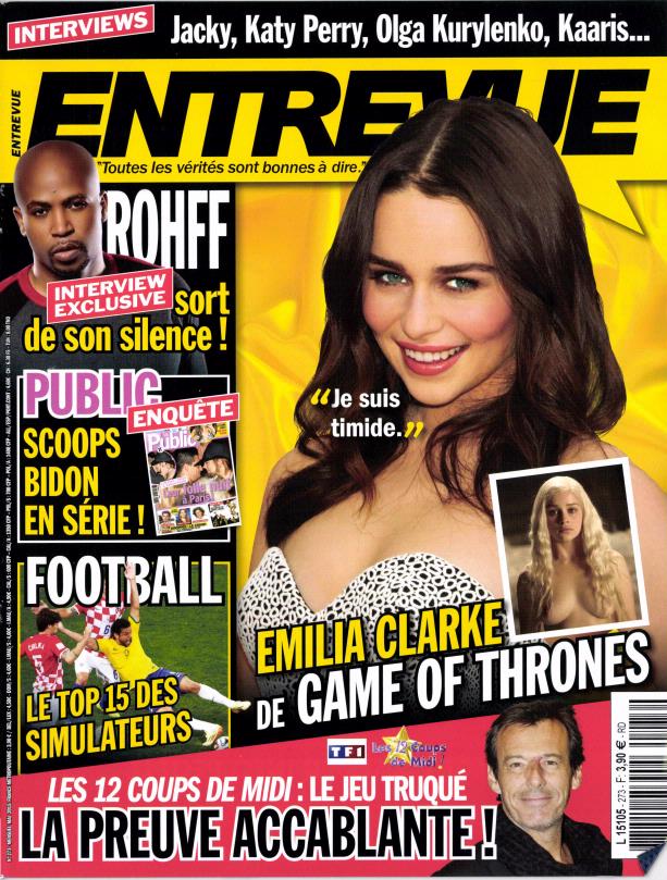 ENTREVUE magazine side cover Issue 273 May 2015