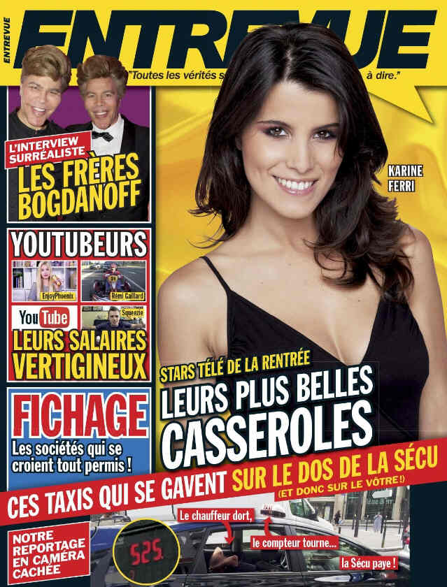 ENTREVUE magazine side cover Issue 277 September 2015
