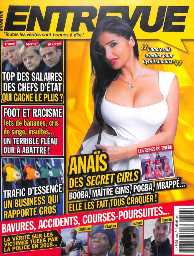ENTREVUE magazine side cover Issue 306  February 2019