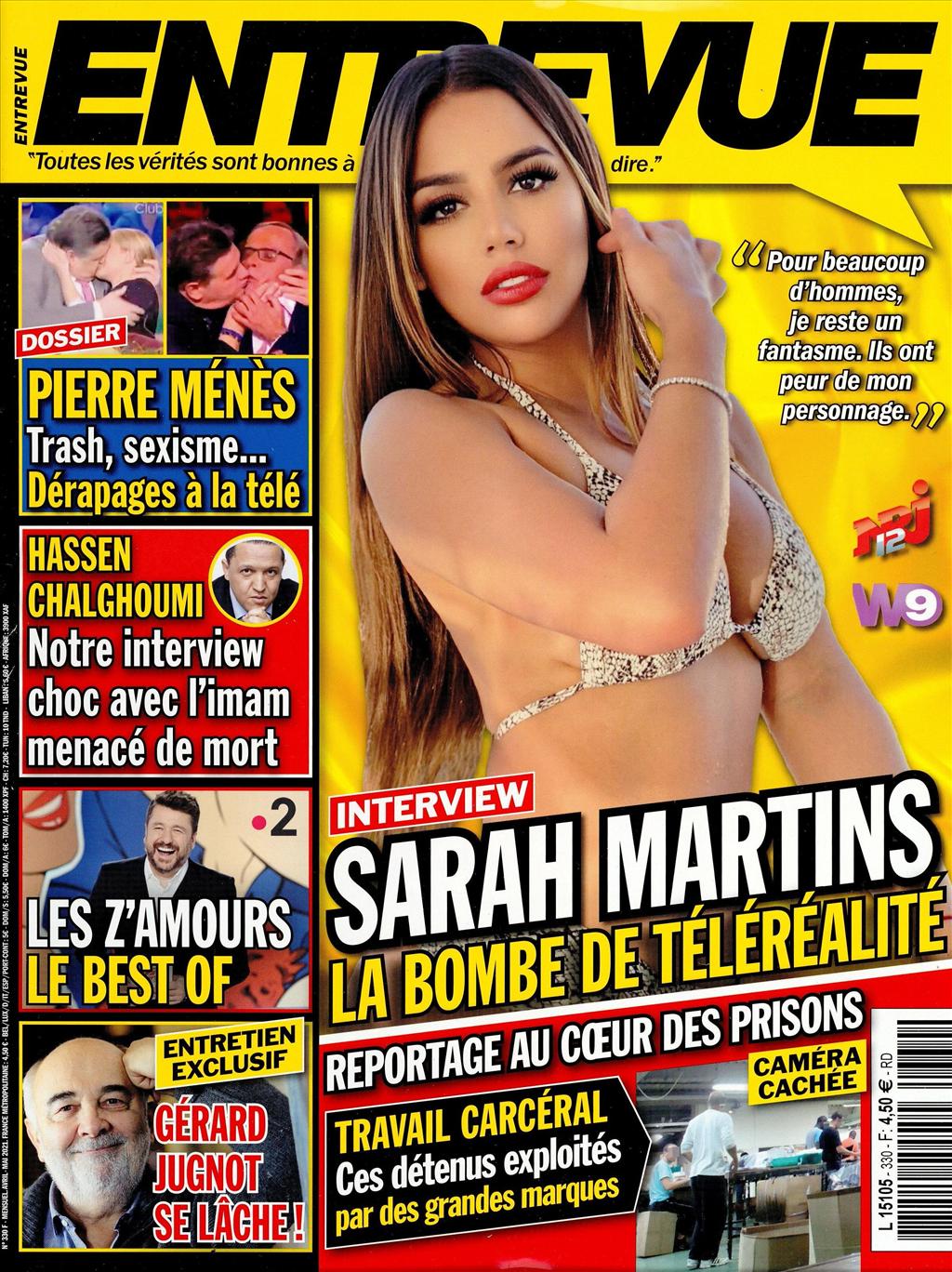 ENTREVUE magazine side cover Issue 330  April 2021