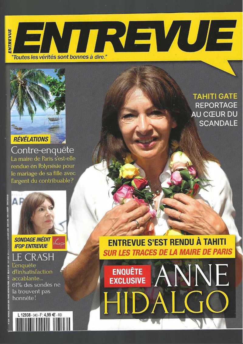 ENTREVUE magazine side cover Issue 343  January 2024