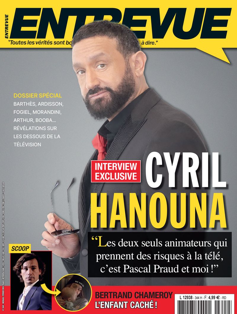 ENTREVUE magazine side cover Issue 344  February 2024