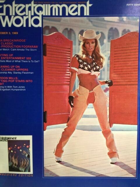 ENTERTAINMENT WORLD magazine side cover  Vol 1 No  1 3 October 1969