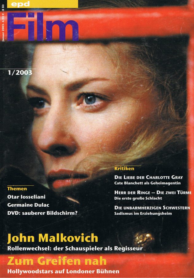 EPD FILM magazine side cover Issue 1 January 2003
