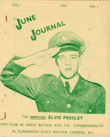 OFFICIAL ELVIS PRESLEY FAN CLUB magazine side cover Issue 1  Vol 1 No  1   1957