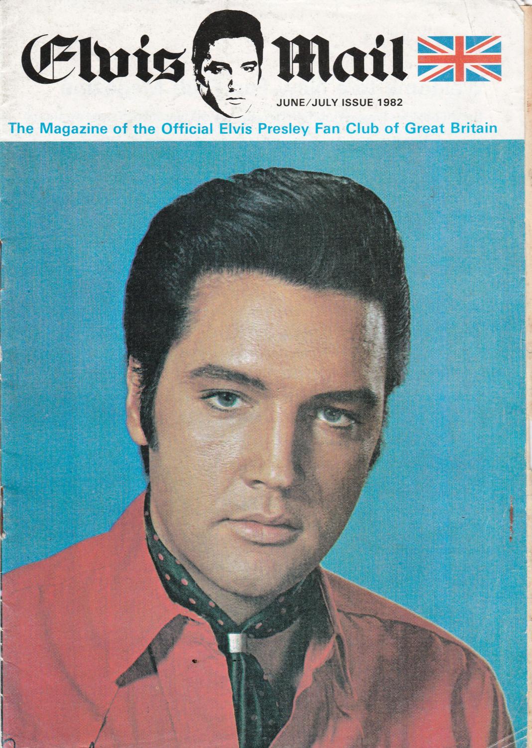 OFFICIAL ELVIS PRESLEY FAN CLUB magazine side cover  June/July 1982