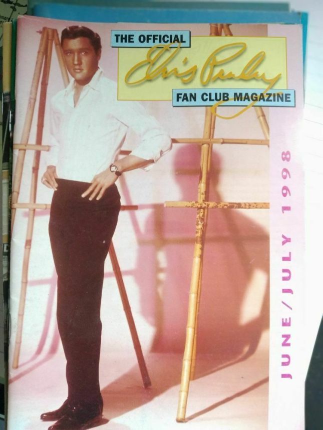 OFFICIAL ELVIS PRESLEY FAN CLUB magazine side cover  June/July 1998