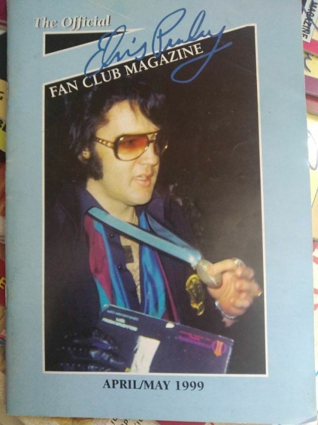 OFFICIAL ELVIS PRESLEY FAN CLUB magazine side cover  April/May 1999