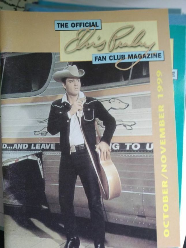 OFFICIAL ELVIS PRESLEY FAN CLUB magazine side cover  October/November 1999