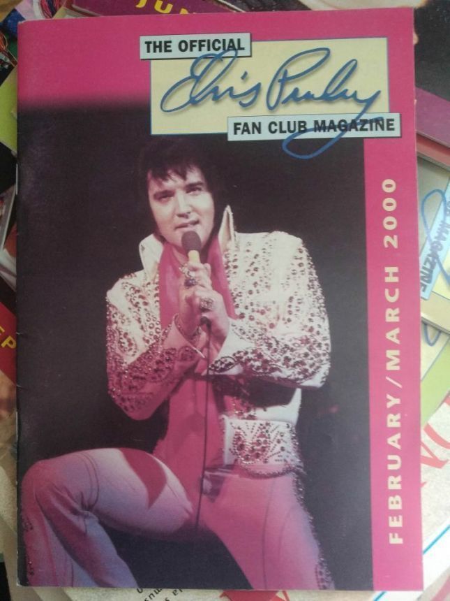 OFFICIAL ELVIS PRESLEY FAN CLUB magazine side cover  February/March 2000