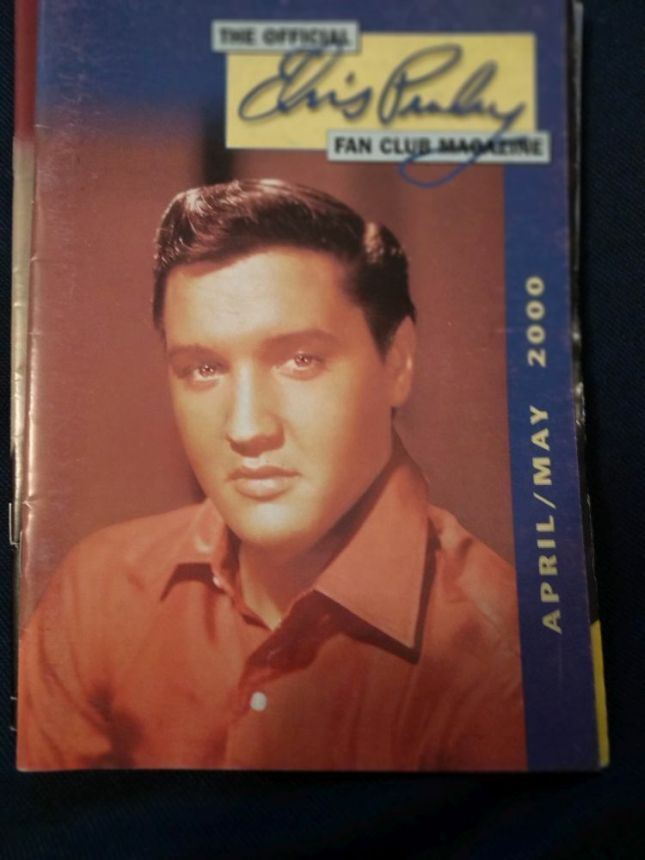 OFFICIAL ELVIS PRESLEY FAN CLUB magazine side cover  April/May 2000