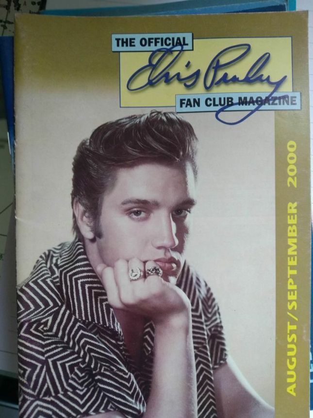 OFFICIAL ELVIS PRESLEY FAN CLUB magazine side cover  August/September 2000