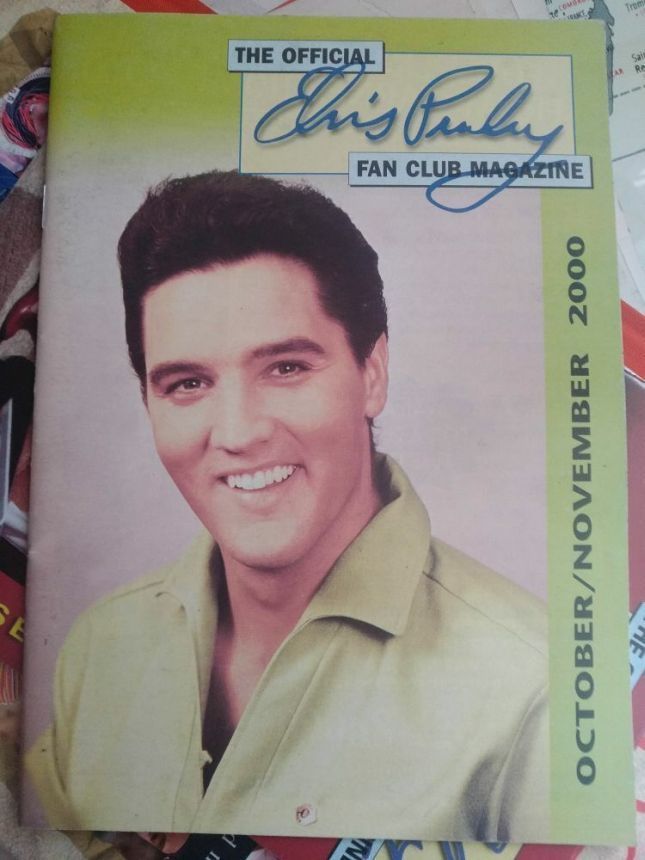 OFFICIAL ELVIS PRESLEY FAN CLUB magazine side cover  October/November 2000