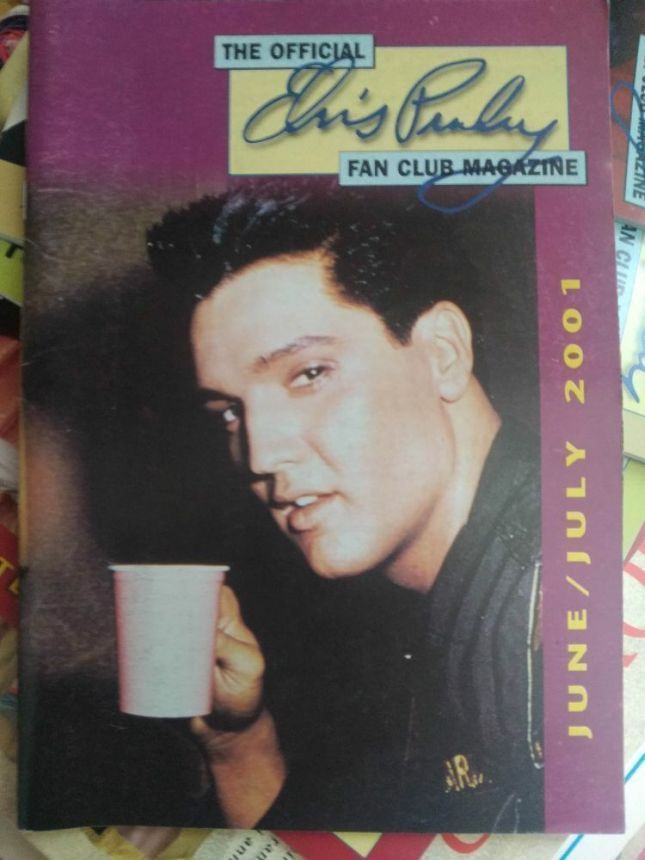 OFFICIAL ELVIS PRESLEY FAN CLUB magazine side cover  June/July 2001