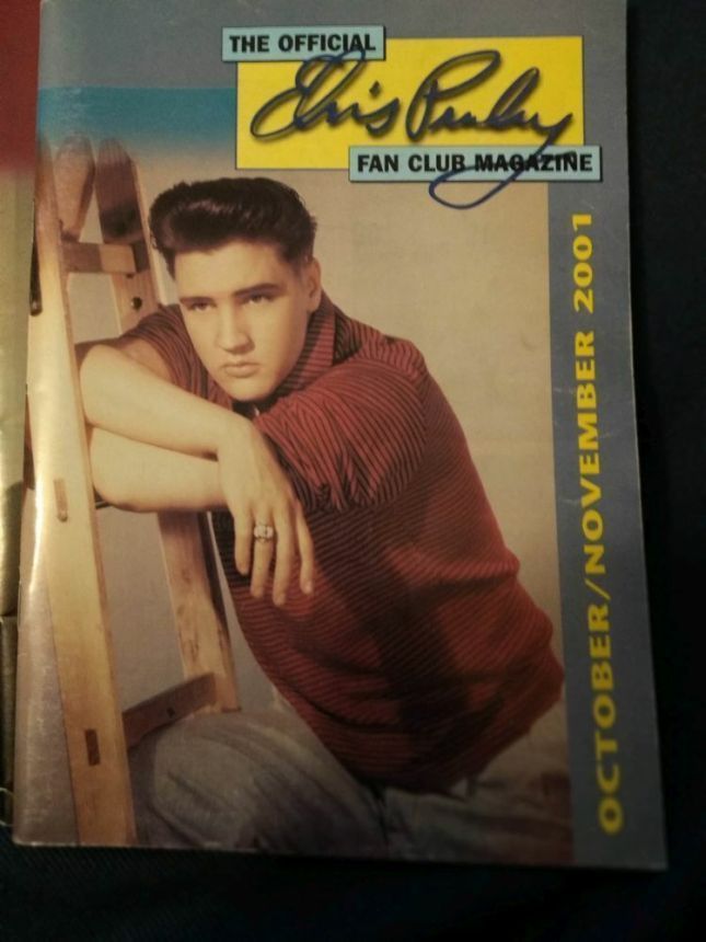 OFFICIAL ELVIS PRESLEY FAN CLUB magazine side cover  October/November 2001